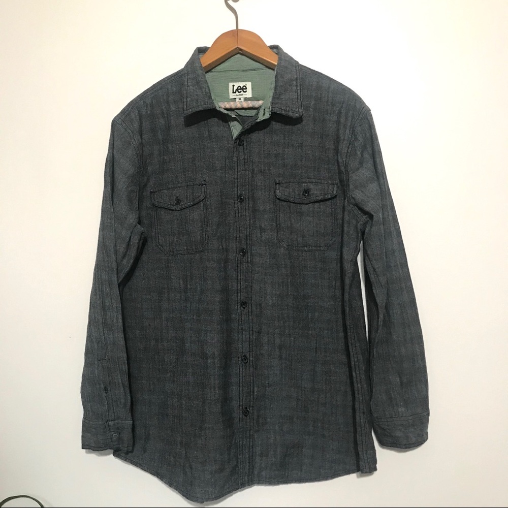 Lee Men's Button Down Dress Shirt